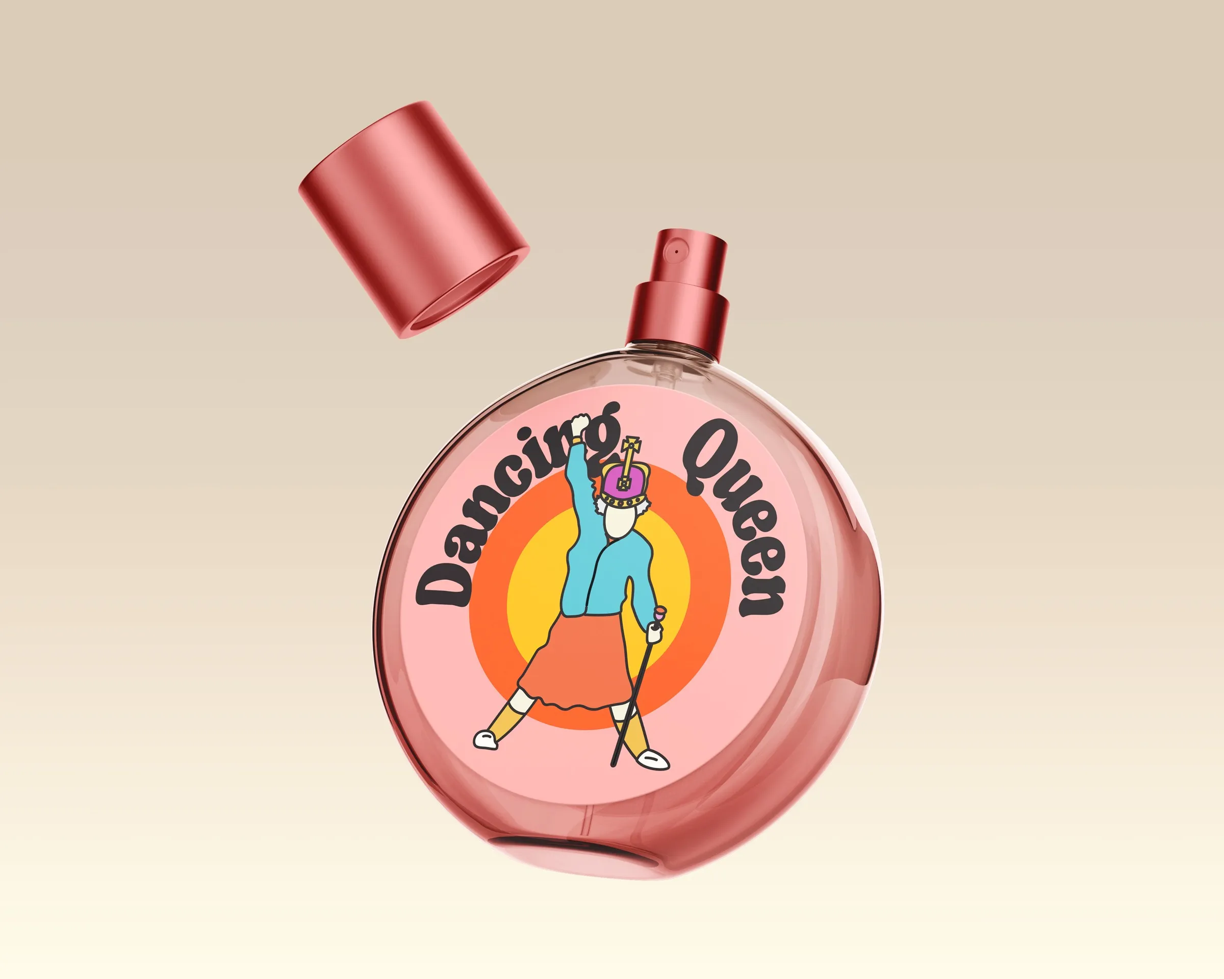 Companion perfume bottle mockup