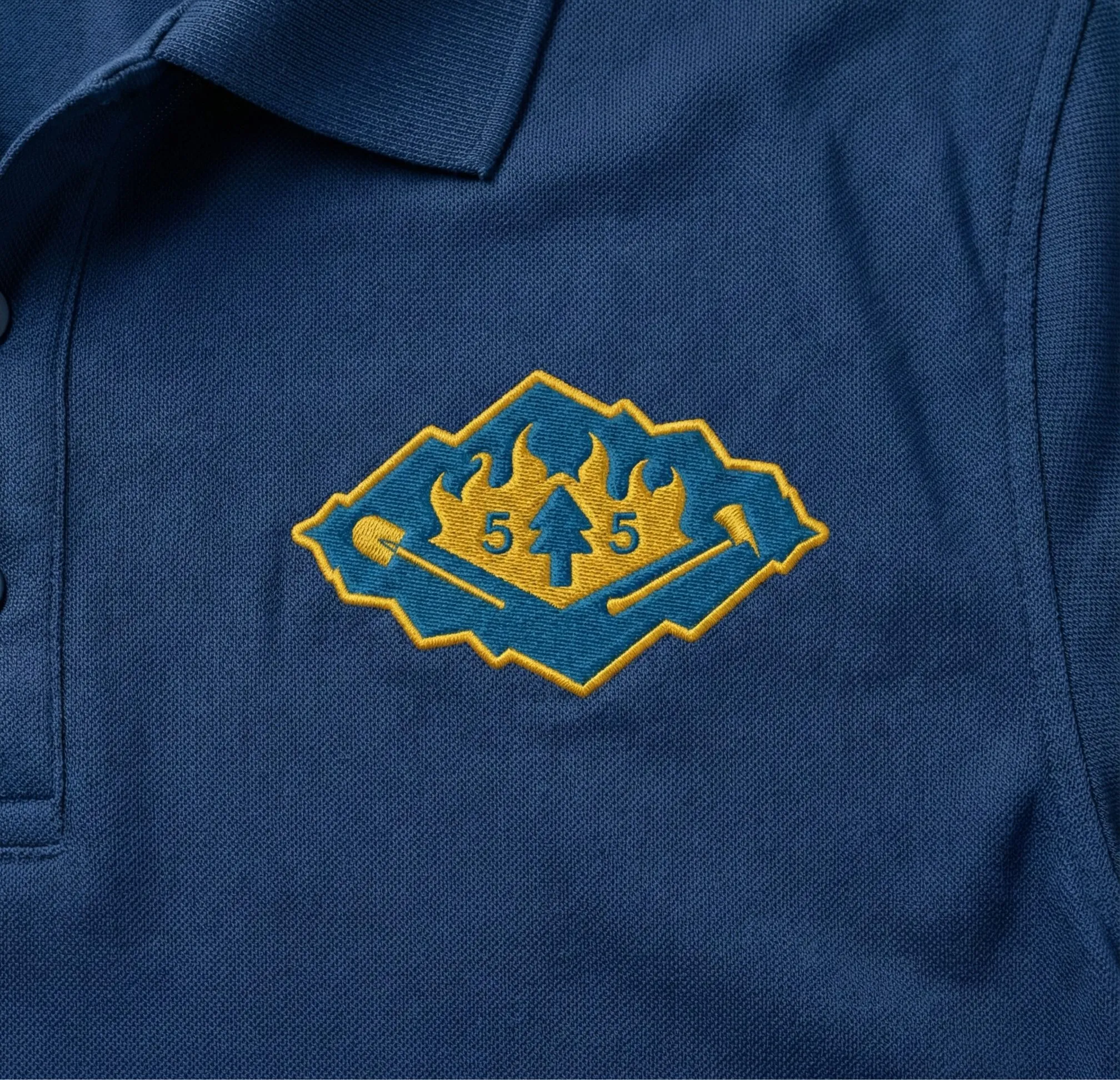 Patch applied to a work shirt