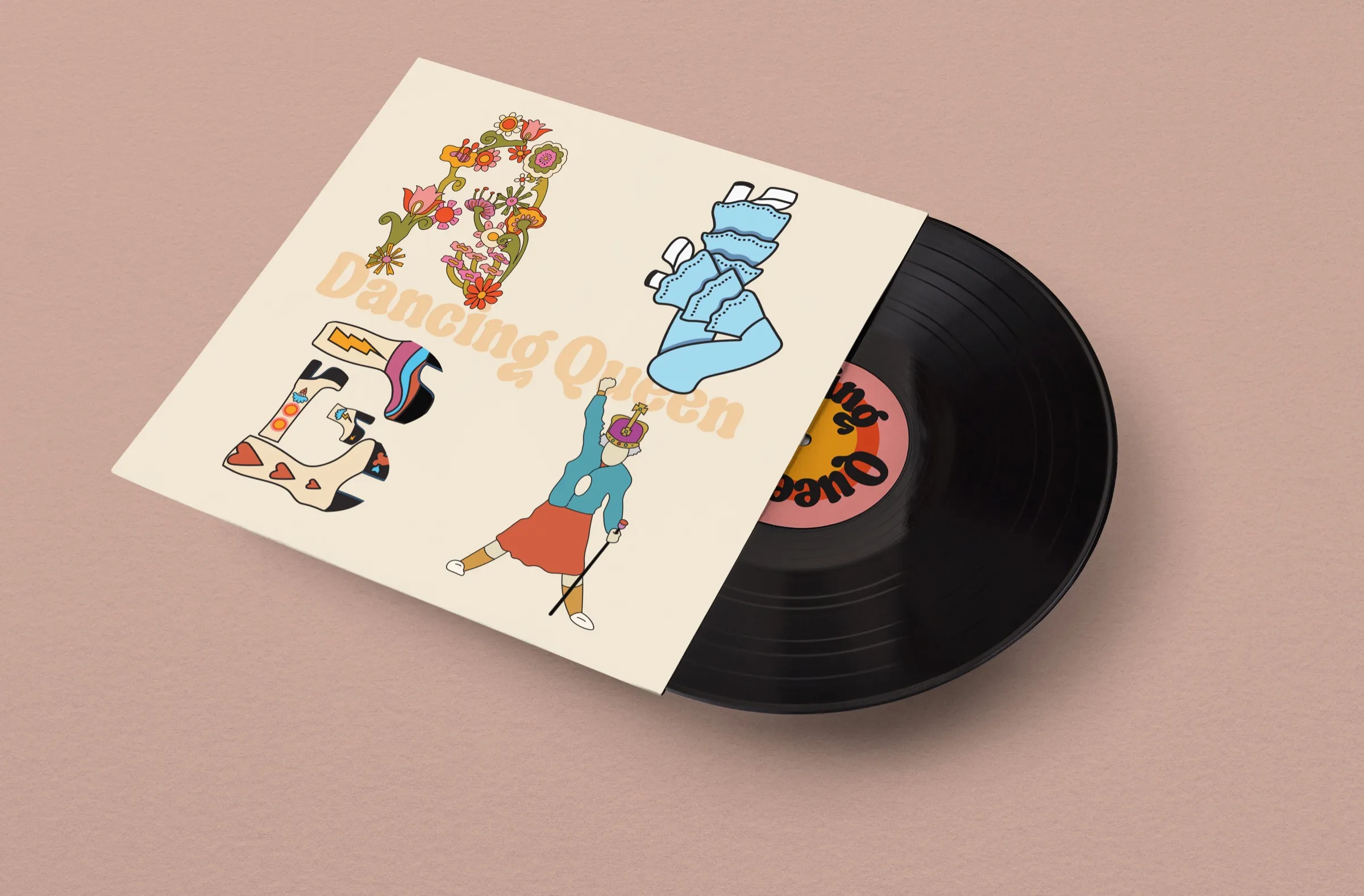 Dancing Queen vinyl record and sleeve